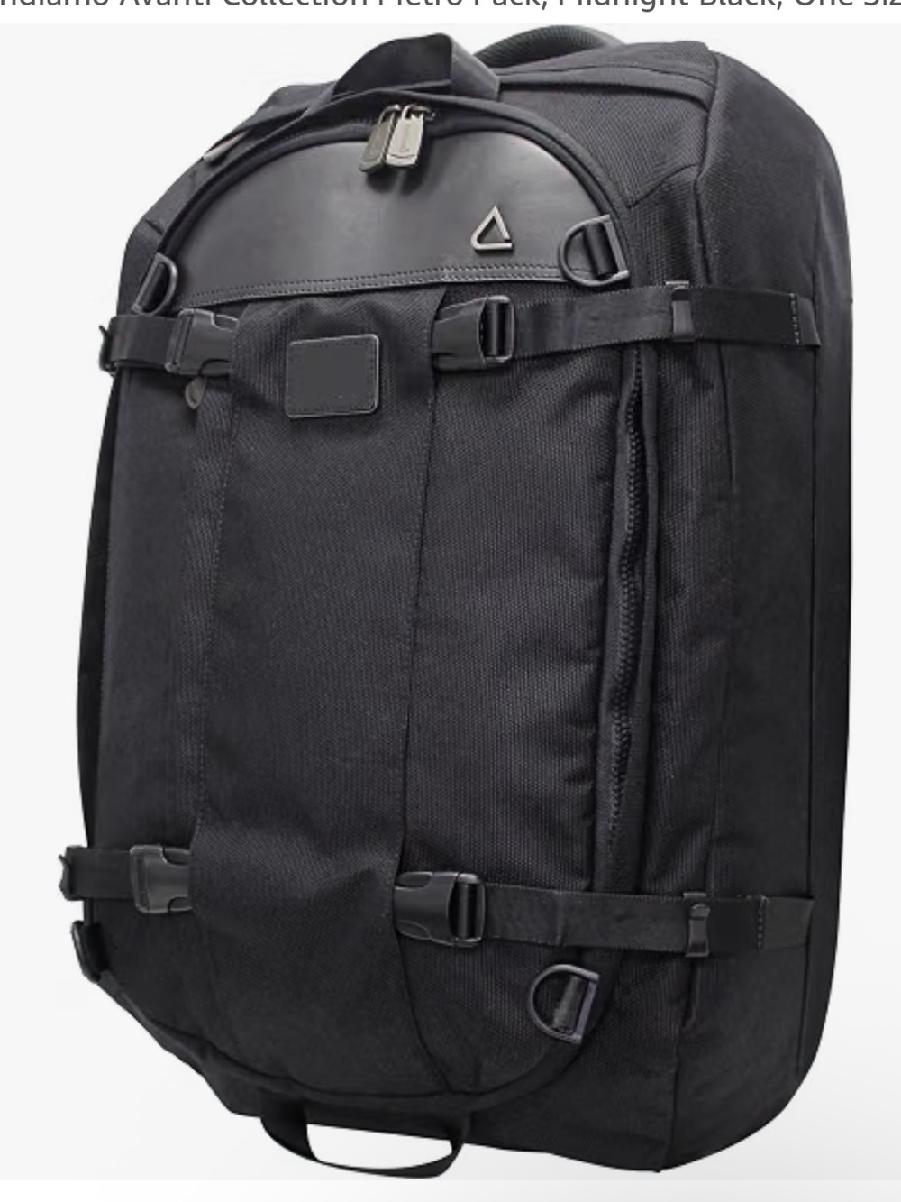 ANDIAMO AVANTI COLLECTION METRO PACK, MIDNIGHT BLACK BACKPACK LUGGAGE